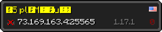 Userbar 320x64 in minecraft style for 73.169.163.4:25565