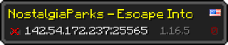 Userbar 320x64 in Minecraft-Stil für den Server 142.54.172.237:25565