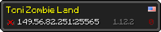 Userbar 320x64 in minecraft style for 149.56.82.251:25565