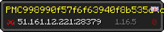 Userbar 320x64 in minecraft style for 51.161.12.221:28379