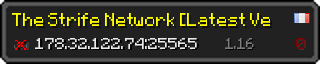 Userbar 320x64 in Minecraft-Stil für den Server 178.32.122.74:25565