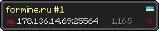 Userbar 320x64 in Minecraft-Stil für den Server 178.136.14.69:25564