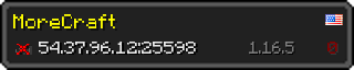 Userbar 320x64 in Minecraft-Stil für den Server 54.37.96.12:25598