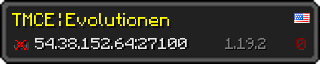 Userbar 320x64 in Minecraft-Stil für den Server 54.38.152.64:27100