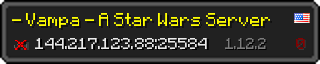 Userbar 320x64 in minecraft style for 144.217.123.88:25584