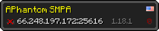 Userbar 320x64 in minecraft style for 66.248.197.172:25616