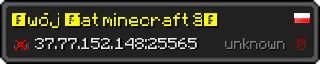 Userbar 320x64 in Minecraft-Stil für den Server 37.77.152.148:25565