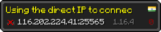 Userbar 320x64 in Minecraft-Stil für den Server 116.202.224.41:25565