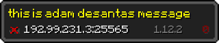 Userbar 320x64 in Minecraft-Stil für den Server 192.99.231.3:25565