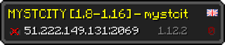 Userbar 320x64 in Minecraft-Stil für den Server 51.222.149.131:2069