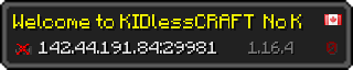 Userbar 320x64 in minecraft style for 142.44.191.84:29981