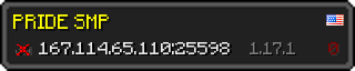 Userbar 320x64 in minecraft style for 167.114.65.110:25598