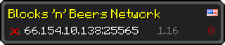 Userbar 320x64 in minecraft style for 66.154.10.138:25565