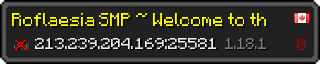 Userbar 320x64 in minecraft style for 213.239.204.169:25581