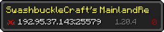 Userbar 320x64 in minecraft style for 192.95.37.143:25579