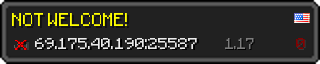 Userbar 320x64 in minecraft style for 69.175.40.190:25587