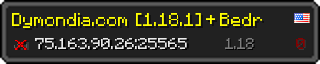 Userbar 320x64 in minecraft style for 75.163.90.26:25565