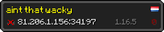 Userbar 320x64 in Minecraft-Stil für den Server 81.206.1.156:34197