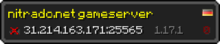 Userbar 320x64 in minecraft style for 31.214.163.171:25565