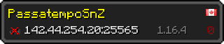 Userbar 320x64 in minecraft style for 142.44.254.20:25565