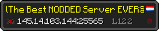 Userbar 320x64 in Minecraft-Stil für den Server 145.14.103.144:25565