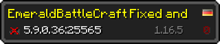 Userbar 320x64 in Minecraft-Stil für den Server 5.9.0.36:25565