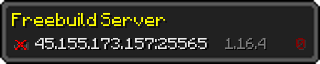 Userbar 320x64 in Minecraft-Stil für den Server 45.155.173.157:25565