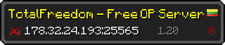 Userbar 320x64 in minecraft style for 178.32.24.193:25565