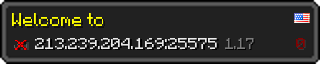 Userbar 320x64 in minecraft style for 213.239.204.169:25575