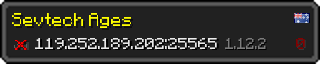 Userbar 320x64 in Minecraft-Stil für den Server 119.252.189.202:25565