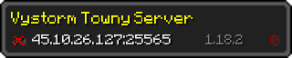 Userbar 320x64 in Minecraft-Stil für den Server 45.10.26.127:25565