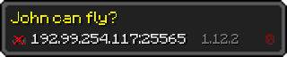 Userbar 320x64 in Minecraft-Stil für den Server 192.99.254.117:25565