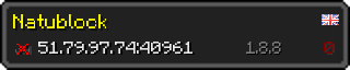 Юзербар 320x64 у стилі майнкрафт для сервера 51.79.97.74:40961