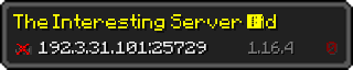 Userbar 320x64 in Minecraft-Stil für den Server 192.3.31.101:25729