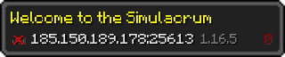 Userbar 320x64 in Minecraft-Stil für den Server 185.150.189.178:25613