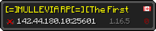 Userbar 320x64 in Minecraft-Stil für den Server 142.44.180.10:25601