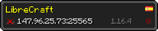 Userbar 320x64 in minecraft style for 147.96.25.73:25565