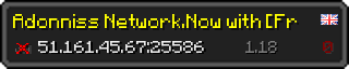 Userbar 320x64 in minecraft style for 51.161.45.67:25586