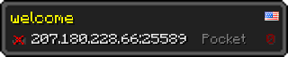 Userbar 320x64 in minecraft style for 207.180.228.66:25589