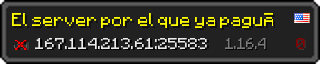 Userbar 320x64 in Minecraft-Stil für den Server 167.114.213.61:25583