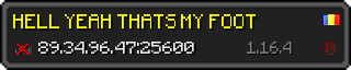 Userbar 320x64 in minecraft style for 89.34.96.47:25600