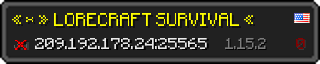 Userbar 320x64 in minecraft style for 209.192.178.24:25565