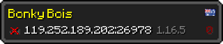 Userbar 320x64 in minecraft style for 119.252.189.202:26978