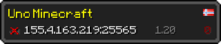 Userbar 320x64 in minecraft style for 155.4.163.219:25565