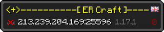 Userbar 320x64 in Minecraft-Stil für den Server 213.239.204.169:25596