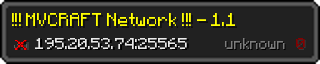 Userbar 320x64 in minecraft style for 195.20.53.74:25565