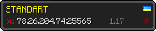 Userbar 320x64 in Minecraft-Stil für den Server 78.26.204.74:25565