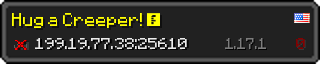 Userbar 320x64 in minecraft style for 199.19.77.38:25610