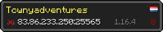 Userbar 320x64 in Minecraft-Stil für den Server 83.86.233.250:25565