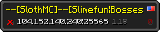 Userbar 320x64 in Minecraft-Stil für den Server 104.152.140.240:25565